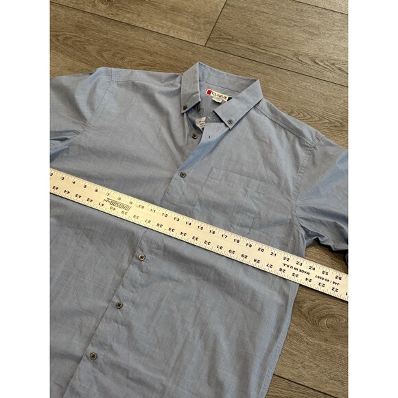 Clique Men's Large Long Sleeve Button Up Shirt Blue Casual Work Shirt NWT - Picture 5 of 7